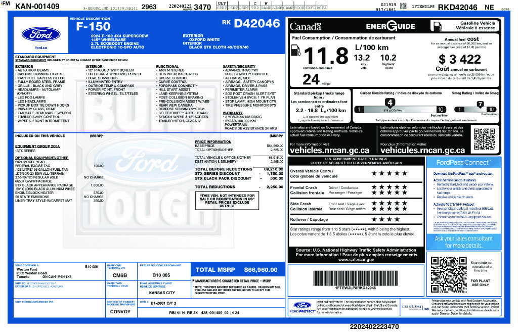 Used 2024 Ford F150 STX w/ STX Black Appearance Package AWD/4WD image 12