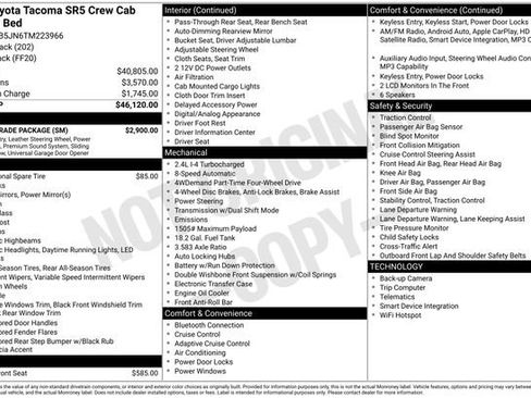 Used 2026 Toyota Tacoma SR5 w/ SR5 Upgrade Package AWD/4WD image 4