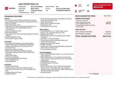 Used 2023 Toyota RAV4 LE AWD/4WD image 4
