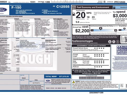 Used 2023 Ford F150 Lariat w/ Equipment Group 502A High image 3