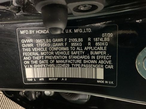 Used 2020 Honda Civic Sport Touring image 39