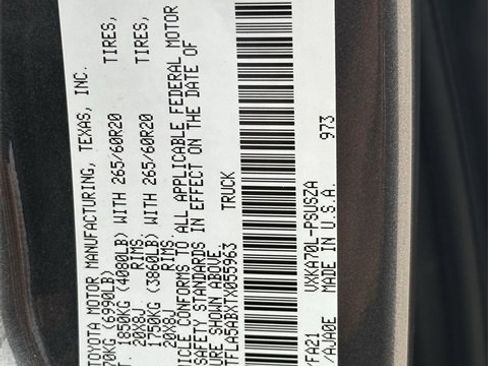 New 2026 Toyota Tundra SR5 w/ SX Package image 23