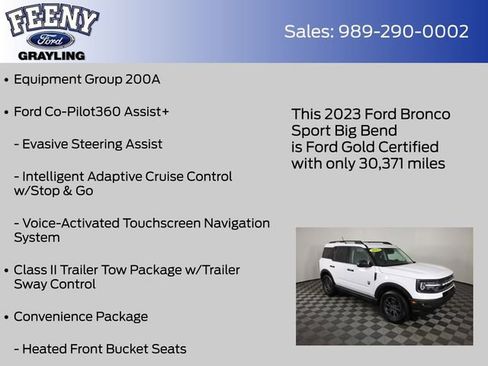 Used 2023 Ford Bronco Sport Big Bend w/ Convenience Package image 9