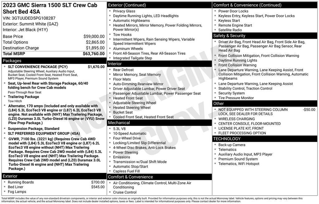 Used 2023 GMC Sierra 1500 SLT w/ SLT Convenience Package AWD/4WD image 12