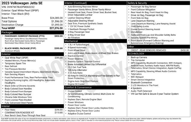 Certified 2023 Volkswagen Jetta SE w/ Panoramic Sunroof Package FWD image 27