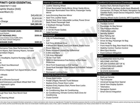 Used 2019 INFINITI QX50 Essential w/ Premium Audio Package image 6