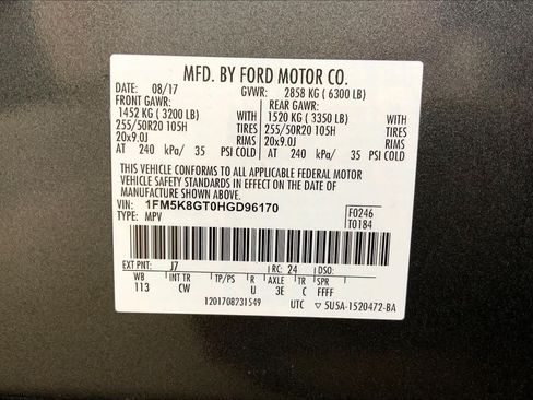 Used 2017 Ford Explorer Sport w/ Equipment Group 401A AWD/4WD image 36