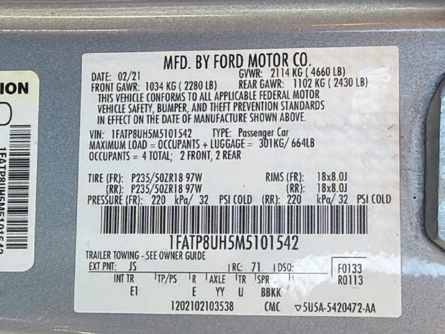 Certified 2021 Ford Mustang Premium RWD image 43