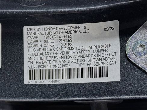 Certified 2022 Honda Civic EX-L image 30