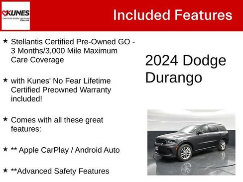Certified 2024 Dodge Durango GT AWD/4WD image 4