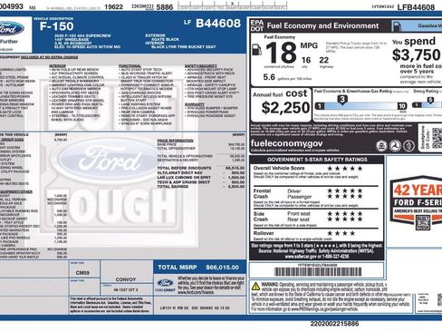 Used 2020 Ford F150 Lariat w/ Equipment Group 502A Luxury AWD/4WD image 3