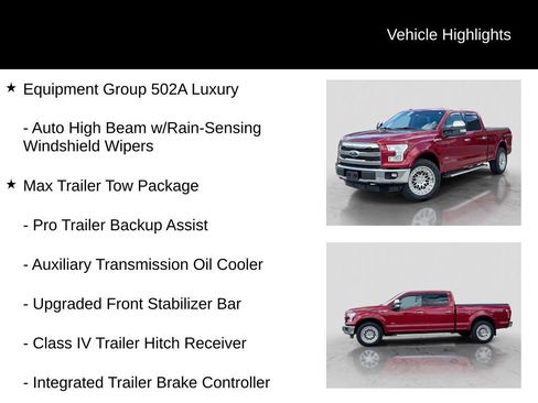 Used 2016 Ford F150 Lariat w/ Equipment Group 502A Luxury AWD/4WD image 16