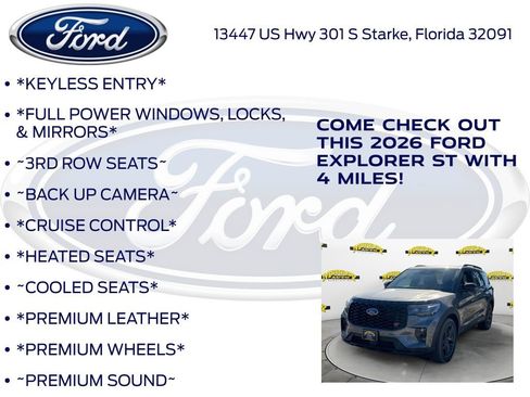 New 2026 Ford Explorer ST w/ Sun And Sound Package image 10