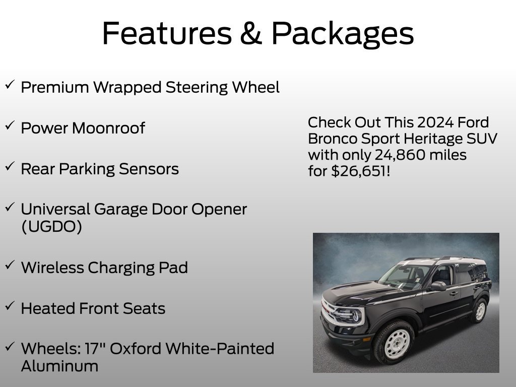 Used 2024 Ford Bronco Sport Heritage w/ Heritage Convenience Package AWD/4WD image 8
