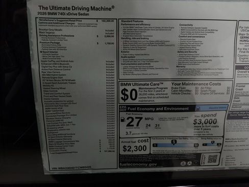 New 2026 BMW 740i xDrive 740i xDrive image 38