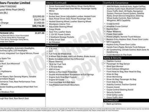 Used 2026 Subaru Forester Limited w/ Limited Package AWD/4WD image 27