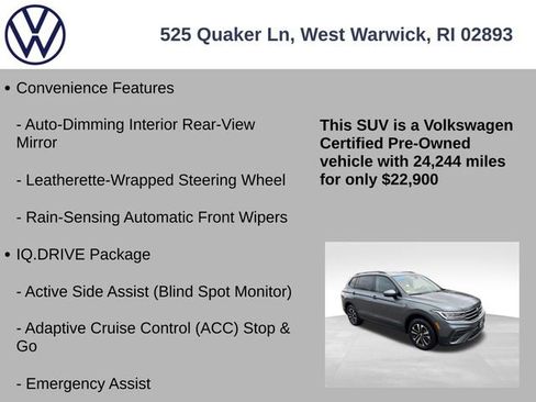 Certified 2023 Volkswagen Tiguan S w/ IQ.Drive Package image 7