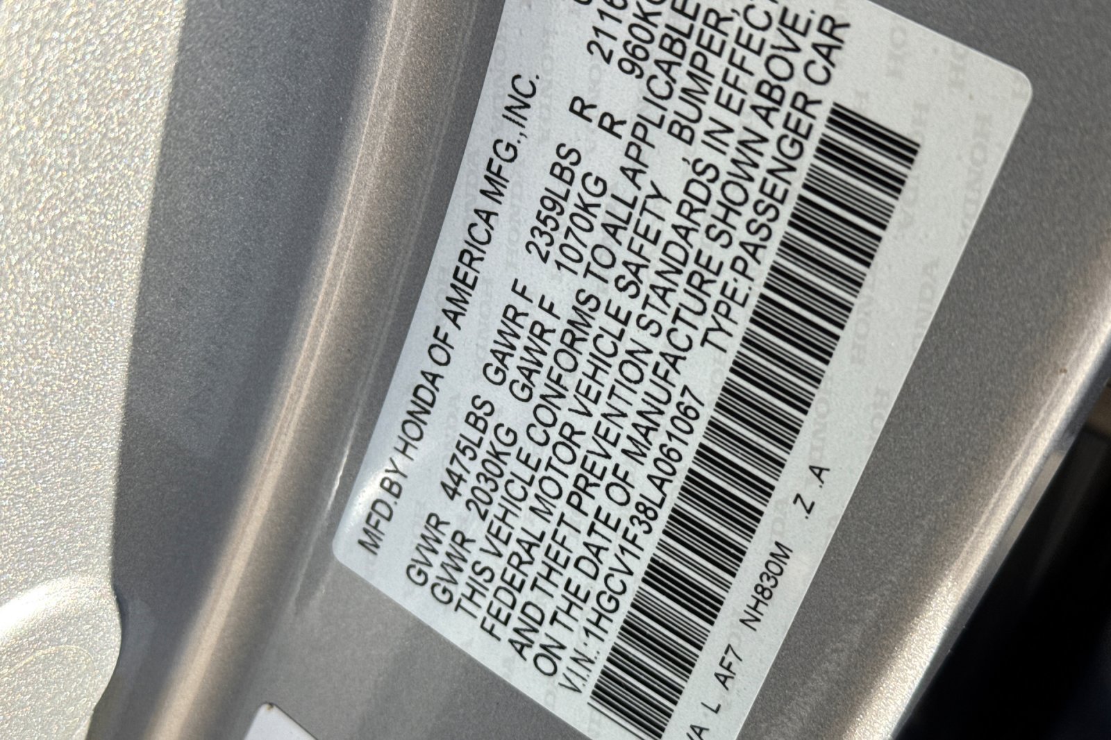 Certified 2020 Honda Accord Sport image 27