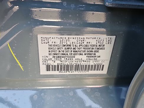 New 2026 Nissan Sentra SL w/ Floor Mat Package FWD image 20