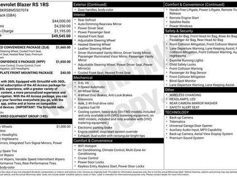 Used 2021 Chevrolet Blazer RS w/ Enhanced Convenience Package AWD/4WD image 13