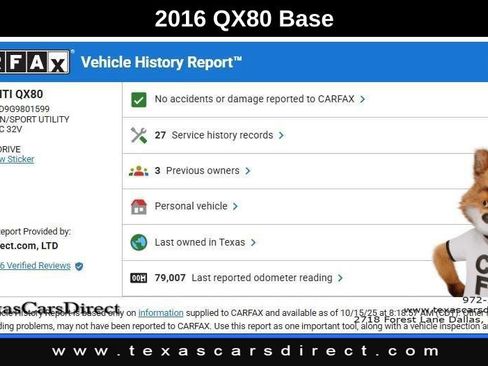 Used 2016 INFINITI QX80 2WD image 11