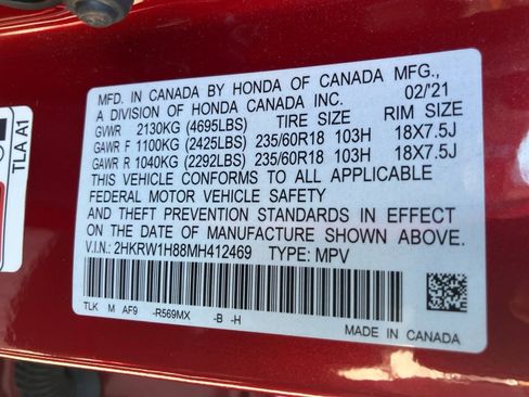 Certified 2021 Honda CR-V EX-L image 38