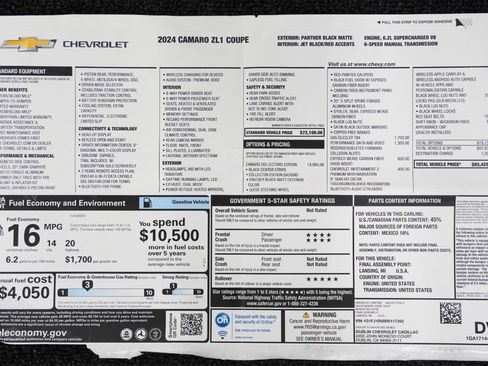 Used 2024 Chevrolet Camaro ZL1 RWD image 4
