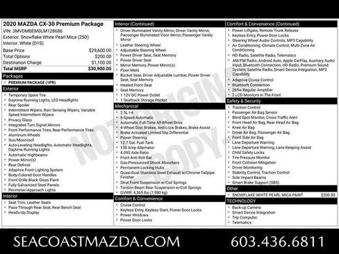 Used 2020 MAZDA CX-30 AWD w/ Premium Package image 2