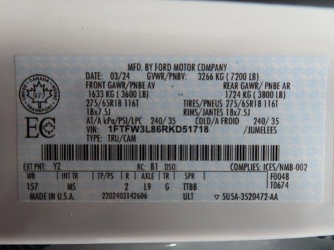 Used 2024 Ford F150 XLT w/ Tow/Haul Package image 72