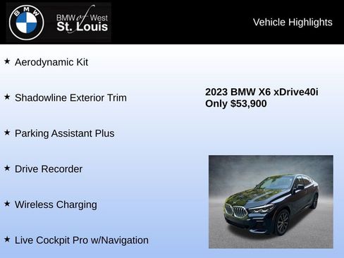 Used 2023 BMW X6 xDrive40i w/ M Sport Package AWD/4WD image 32