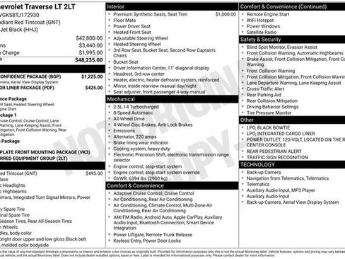 Certified 2026 Chevrolet Traverse LT w/ Driver Confidence Package AWD/4WD image 40