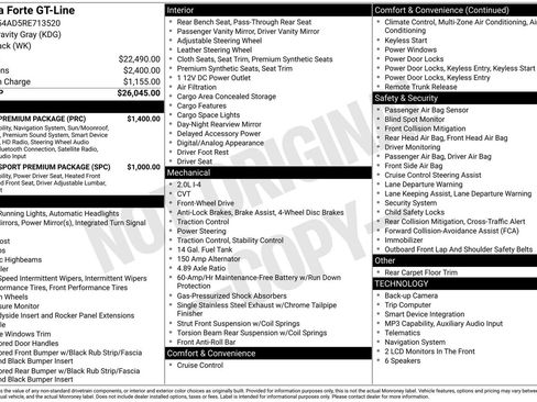 Used 2024 Kia Forte GT-Line w/ GT-Line Premium Package FWD image 3