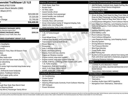 New 2026 Chevrolet TrailBlazer LS w/ LS Convenience Package FWD image 24