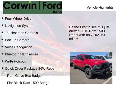 Used 2015 RAM 1500 Rebel AWD/4WD image 4