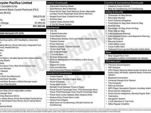 Used 2025 Chrysler Pacifica Limited FWD image 4