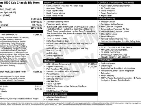 New 2026 RAM 4500 4x4 Crew Cab DRW w/ Laramie Trim Package image 28