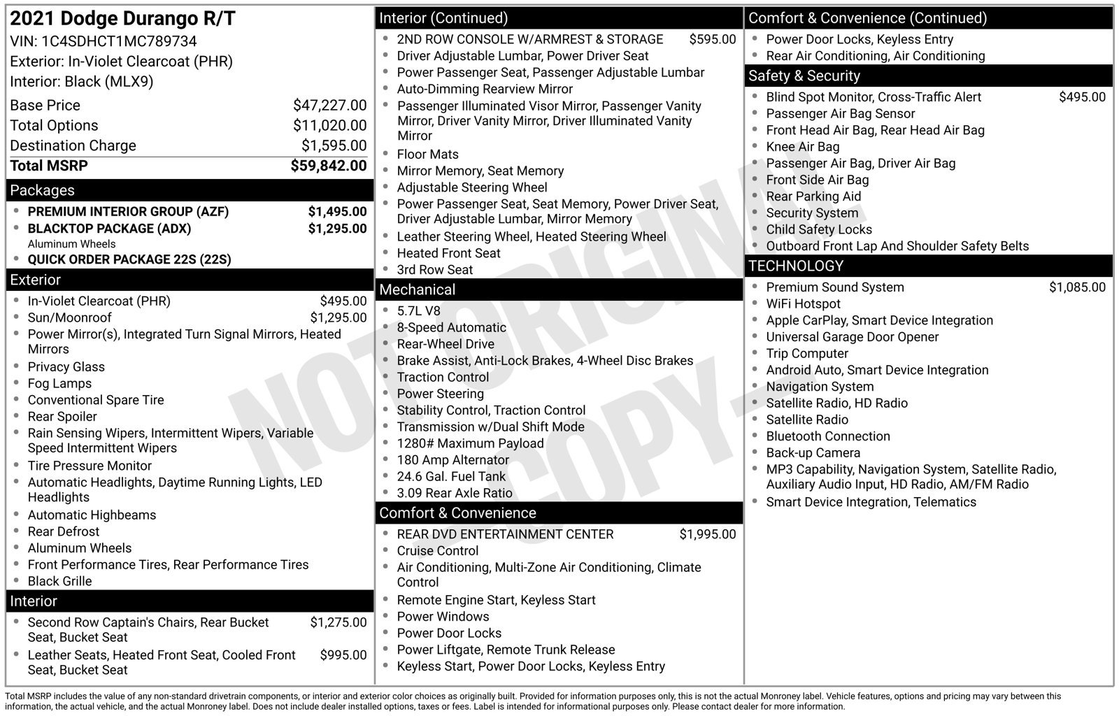 Used 2021 Dodge Durango R/T w/ Premium Interior Group RWD image 4