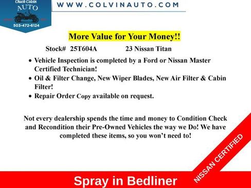 Certified 2023 Nissan Titan PRO-4X w/ Pro-4x Utility Package image 2