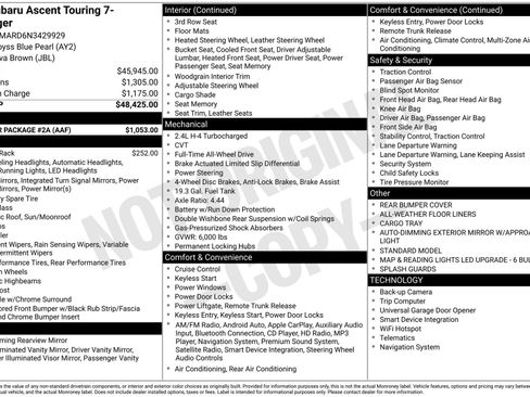 Used 2022 Subaru Ascent Touring w/ Popular Package #2A image 5