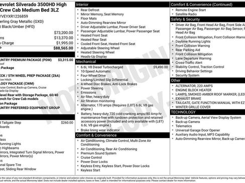 Used 2024 Chevrolet Silverado 3500 High Country w/ High Country Premium Package AWD/4WD image 7