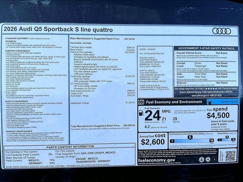 New 2026 Audi Q5 Premium Plus AWD/4WD image 16