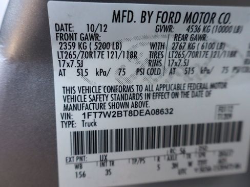 Used 2013 Ford F250 XLT w/ FX4 Off Road Pkg AWD/4WD image 45