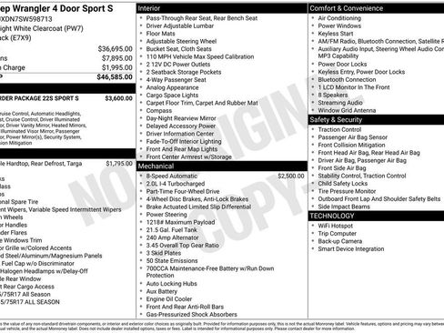 Used 2025 Jeep Wrangler Unlimited Sport AWD/4WD image 30