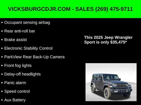 New 2025 Jeep Wrangler Sport image 16