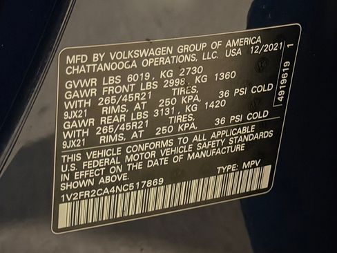 Used 2022 Volkswagen Atlas SEL Premium AWD/4WD image 22