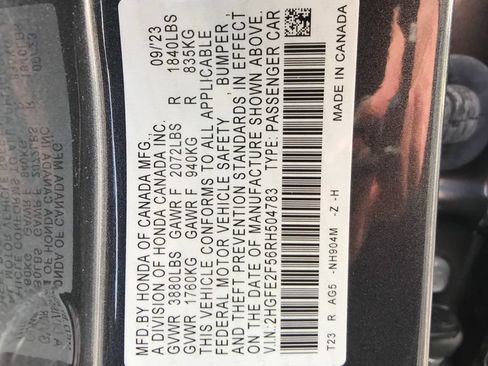 Certified 2024 Honda Civic Sport image 17