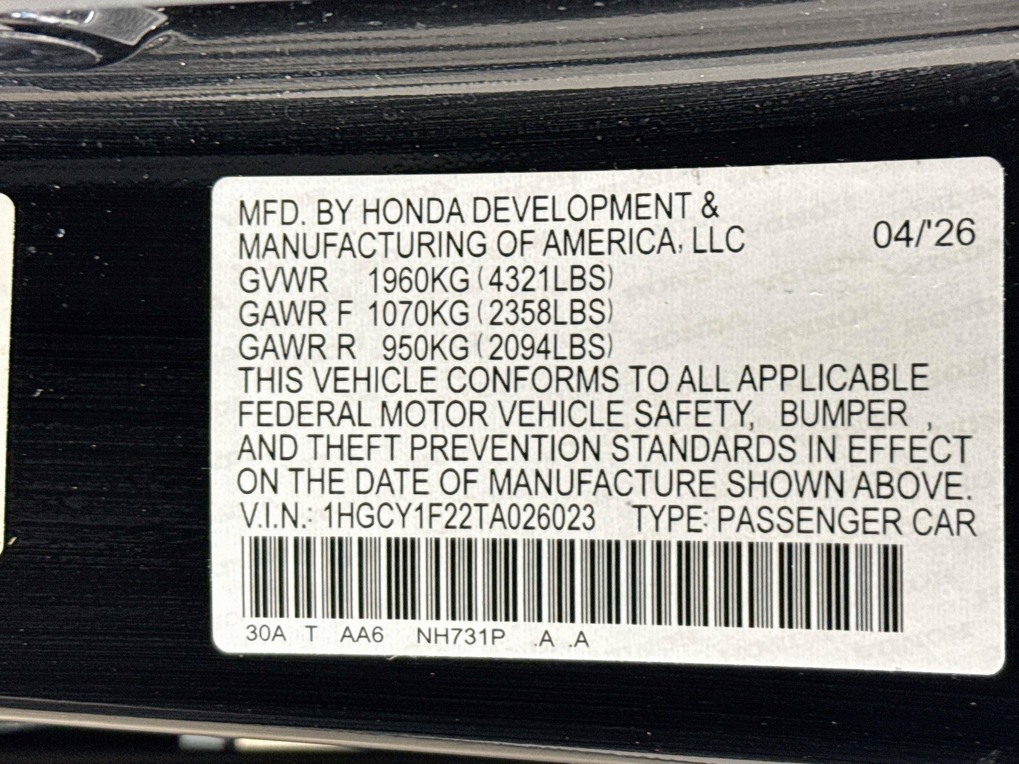 Certified 2026 Honda Accord LX image 36