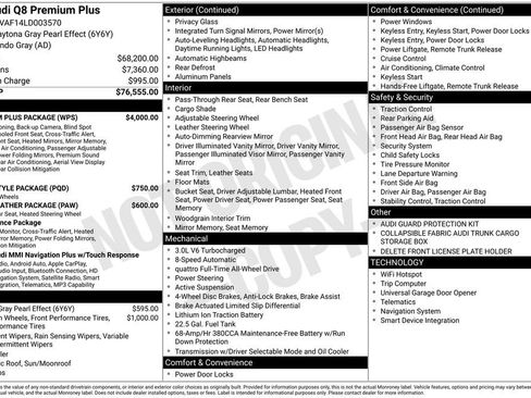 Used 2020 Audi Q8 Premium Plus w/ Premium Plus Package image 37