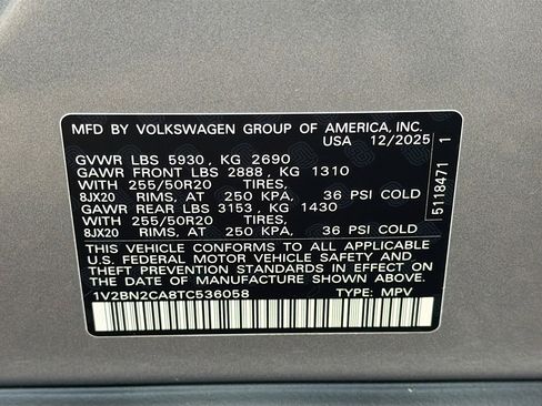 New 2026 Volkswagen Atlas SEL AWD/4WD image 42