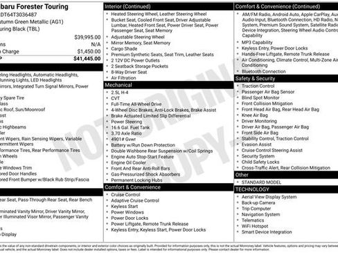 Certified 2026 Subaru Forester Touring AWD/4WD image 7
